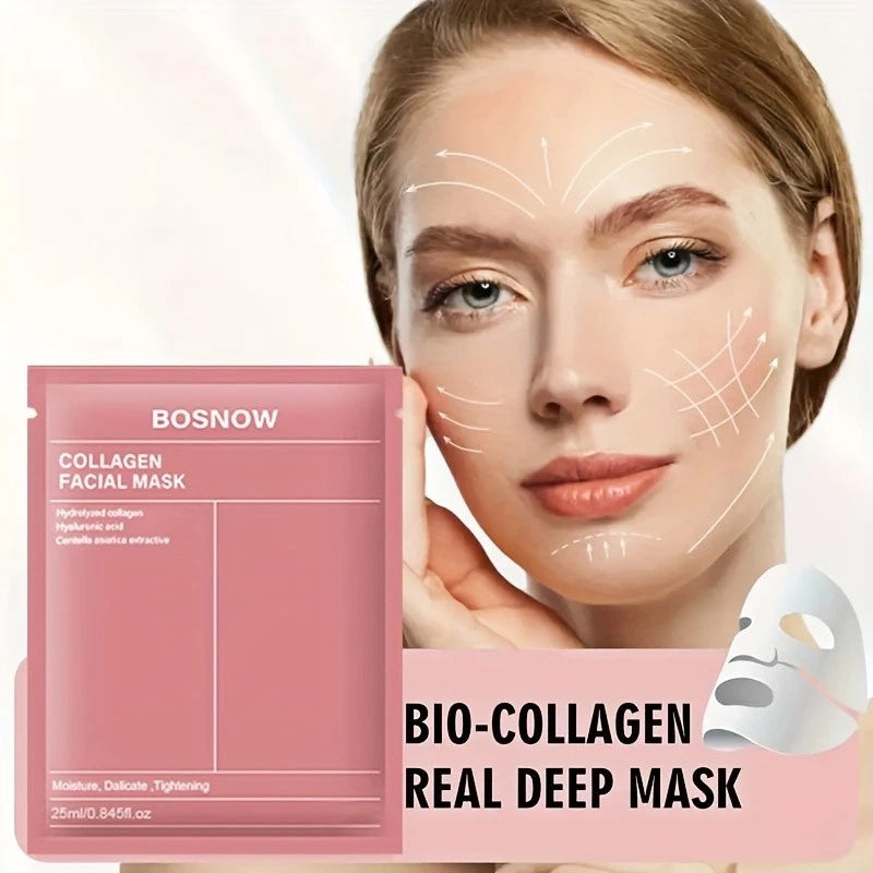 5Pcs Overnight Korean Bio Collagen Real Deep face Mask Brightening Hydrating