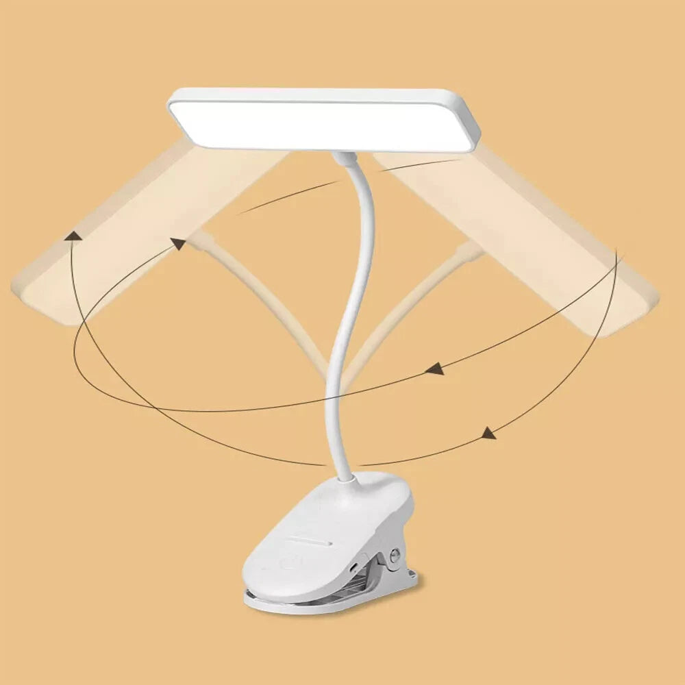 LED Clamp Clip On Flexible USB Desk Light Bed Reading Table Study Night Lamp UK