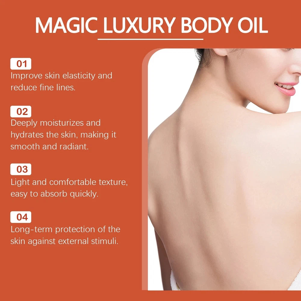Luxury Magic Body Oil 7 Cold-pressed Natural Oils For Glow Remedy Skin 100ml