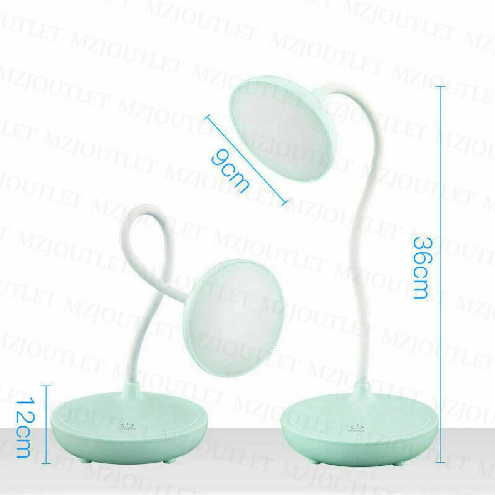 20 LED Flexible Touch Desk Light Bedside Reading Lamp Dimmable USB Rechargeable