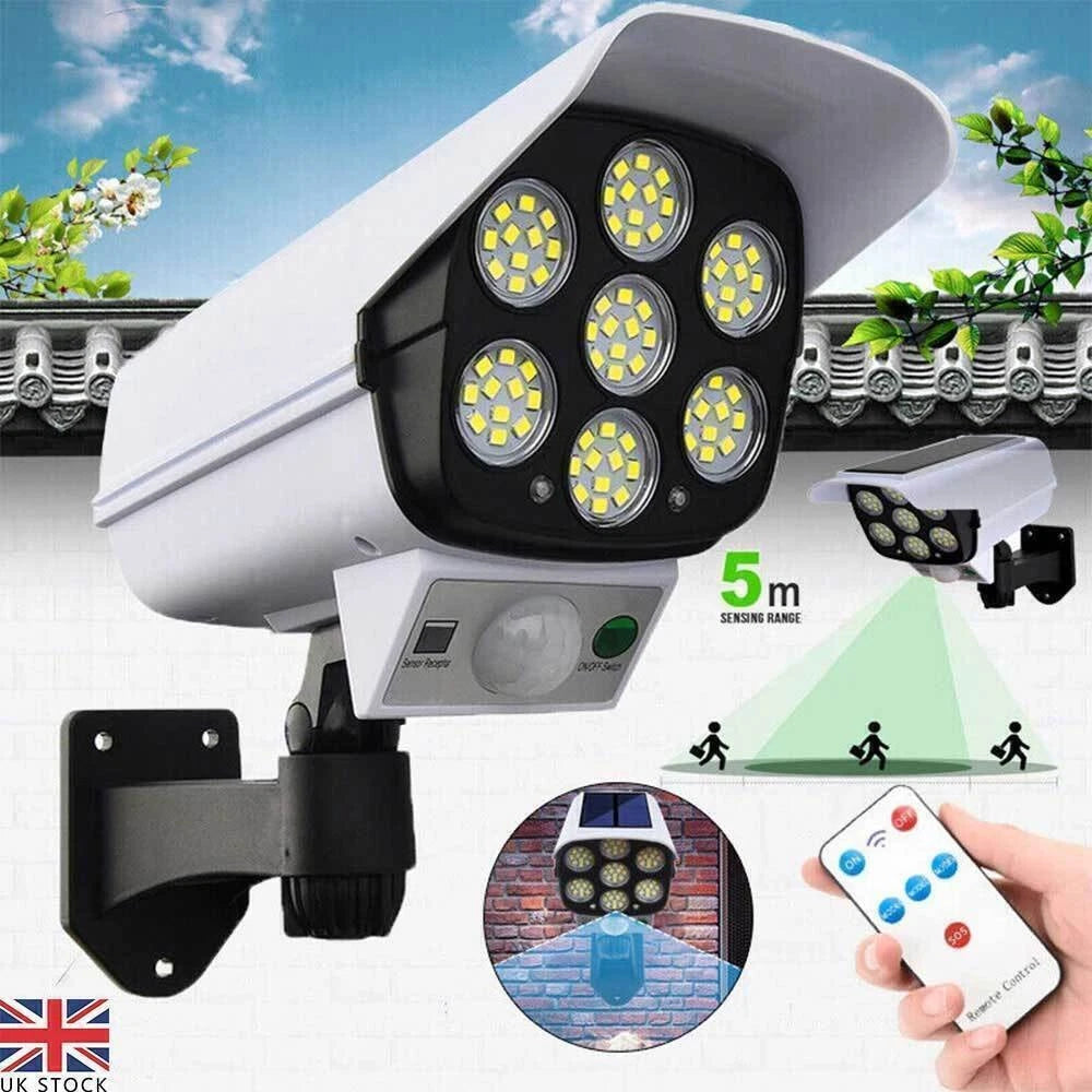 2X 77LED Solar PIR Motion Sensor Wall Light Outdoor Street Garden Security Lamp