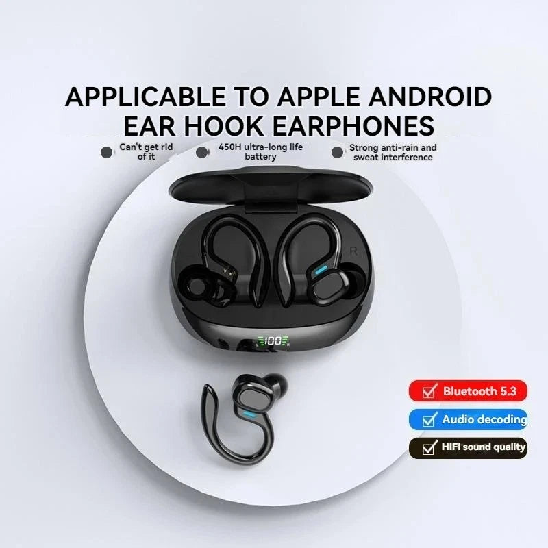 TWS Sports Wireless Bluetooth Earphones Headphones Ear Hook Running Bass Earbuds