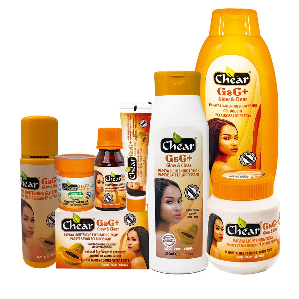 Chear Papaya G&C Skin Brightening Range - Lotion, Cream, Oil, Soap or Shower gel