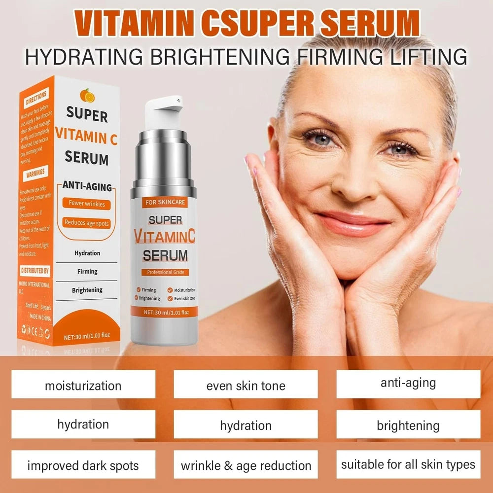 Vitamin C Serum for Face Wrinkle & Age Spots Reduction All-In-One Hydrating