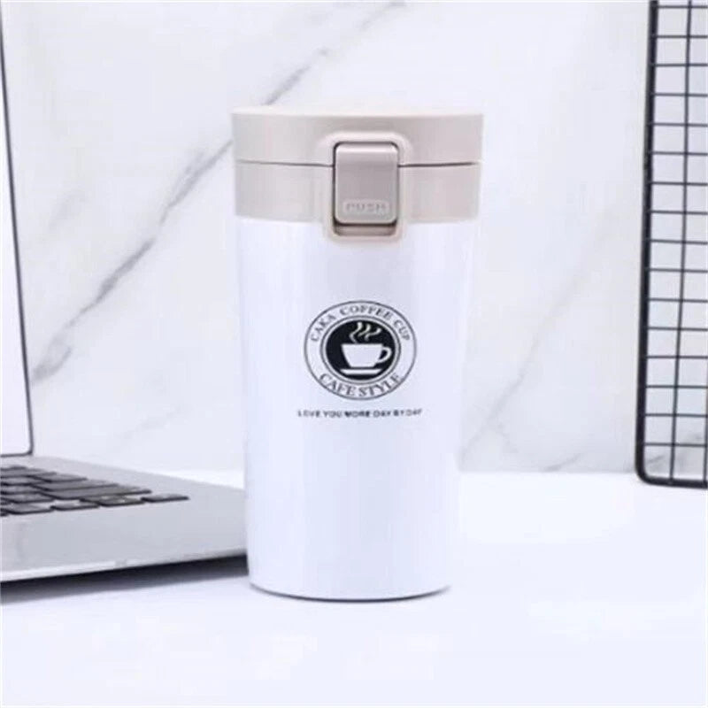 NEW Insulated Travel Coffee Mug Cup Thermal Stainless Steel Flask Vacuum Thermos