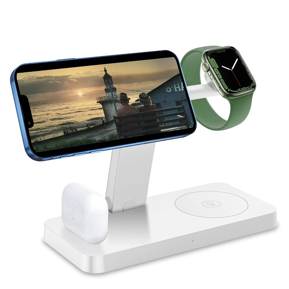 Wireless Charger 4in1 Fast Dock Charging Station For Apple Watch iPhone 16 15 14