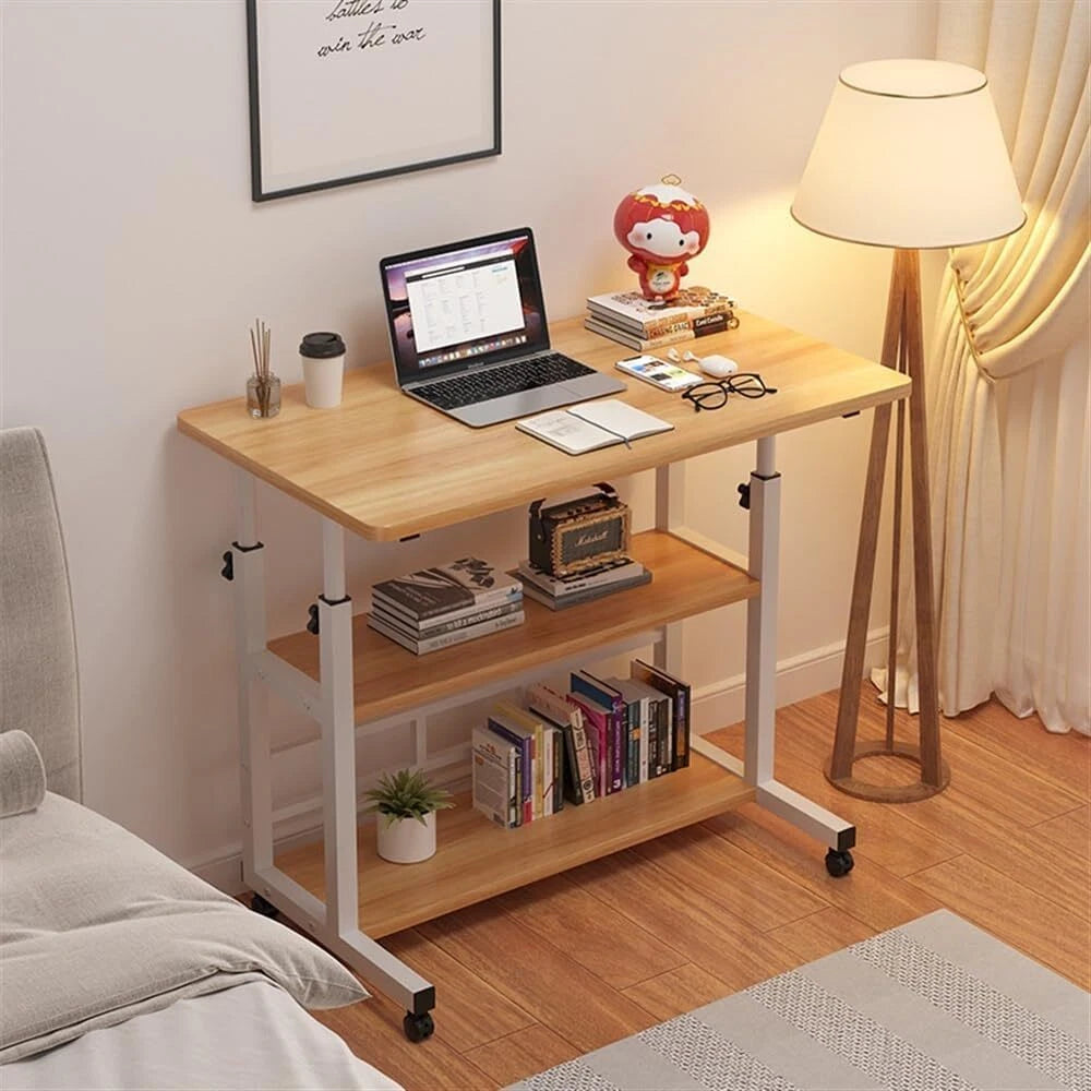 Adjustable Home Study Table Notebook Computer Folding Laptop PC Trolley Desk UK