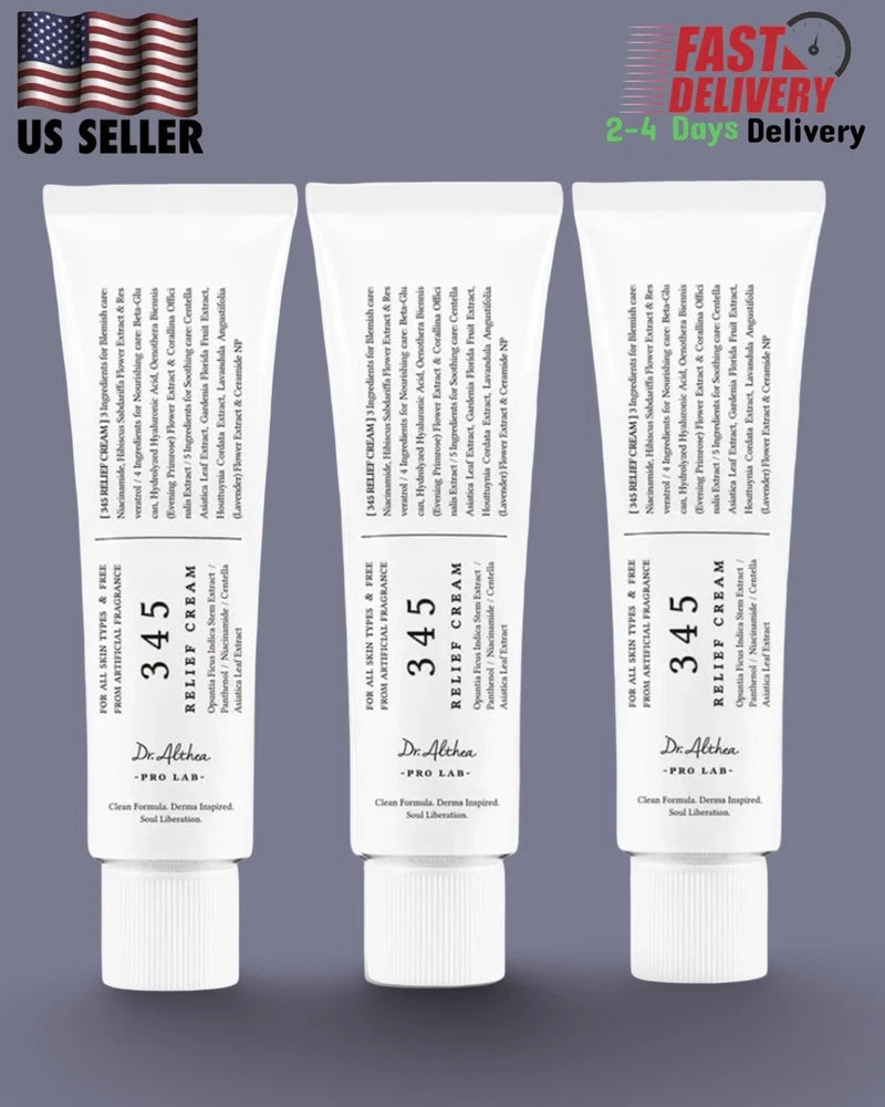 [3 PACK] Dr. Althea 345 Relief Daily Face Moisturizer Cream 50ml 1.69 fl oz