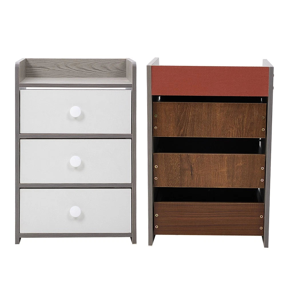 Bedside Table Drawer Cabinet End Side Table Bedroom Furniture Storage Nightstand