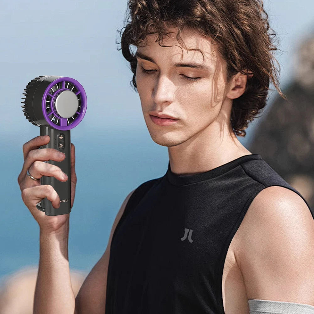 Portable Hand-held Fan Mini Folding Desk Fan Cooler Cooling USB Rechargeable UK