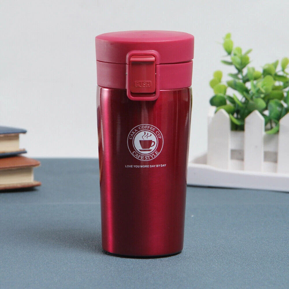 NEW Insulated Travel Coffee Mug Cup Thermal Stainless Steel Flask Vacuum Thermos