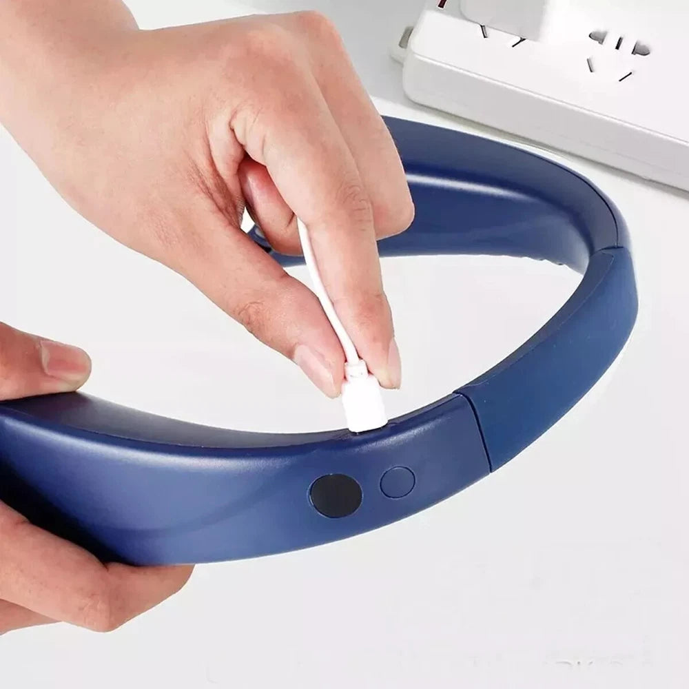 Portable Neck Mini Fan Lazy Neck Hanging USB Rechargeable Air Cooler Fan UK