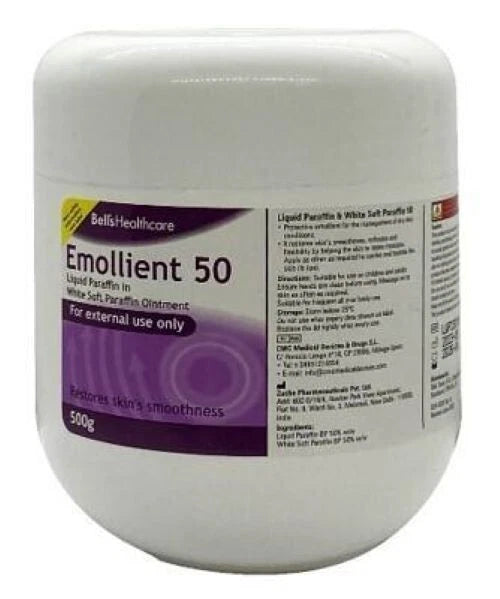 Fifty:50 Liquid Paraffin In White Soft Paraffin Ointment - 500g Bells