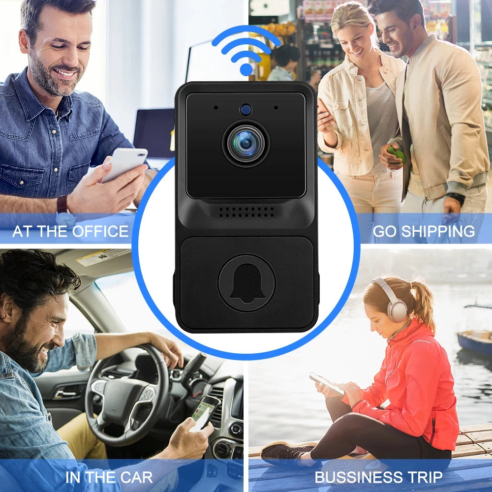 Smart Wireless WiFi Ring Doorbell Security Intercom Video Camera Door Bell