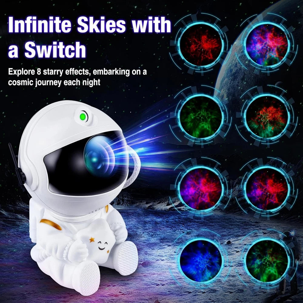 Astronaut Star Space Projector Galaxy Night Light - Starry Nebula Ceiling Lamp
