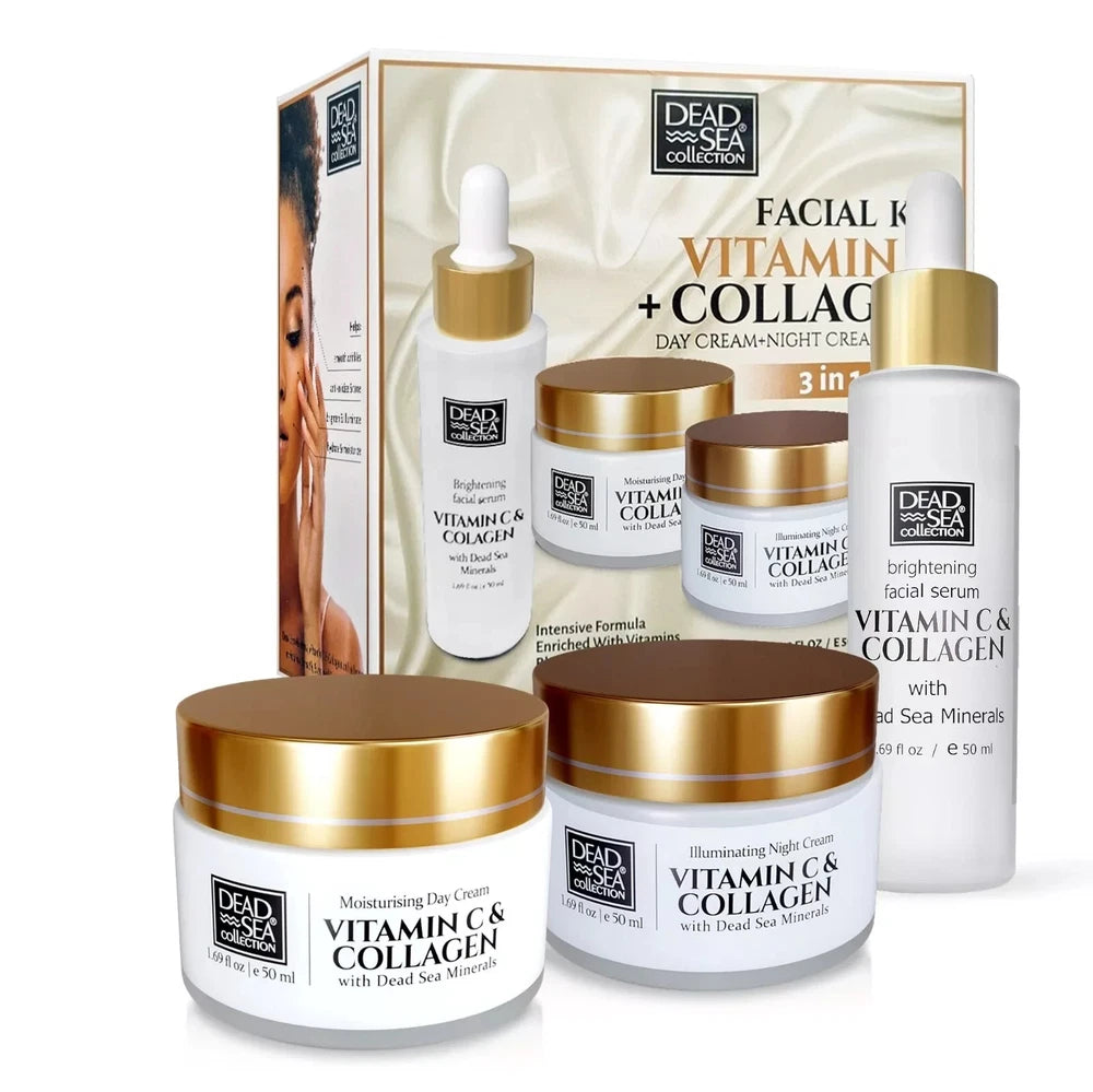 Dead Sea Collection Collagen Vitamin C Anti-aging 3in1 Facial Kit