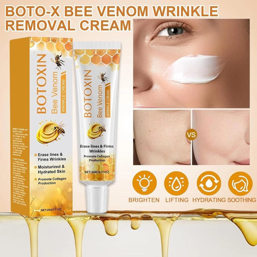 2PCS Bee Venom Cream,Bee Venom Wrinkle Removal Cream,Anti Wrinkle Firming Multi