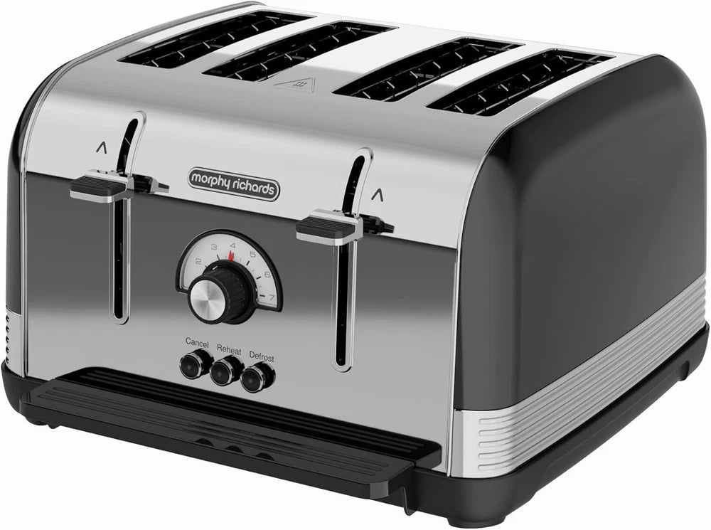 Morphy Richards 240331 Venture Retro 4 Slice Toaster - Black