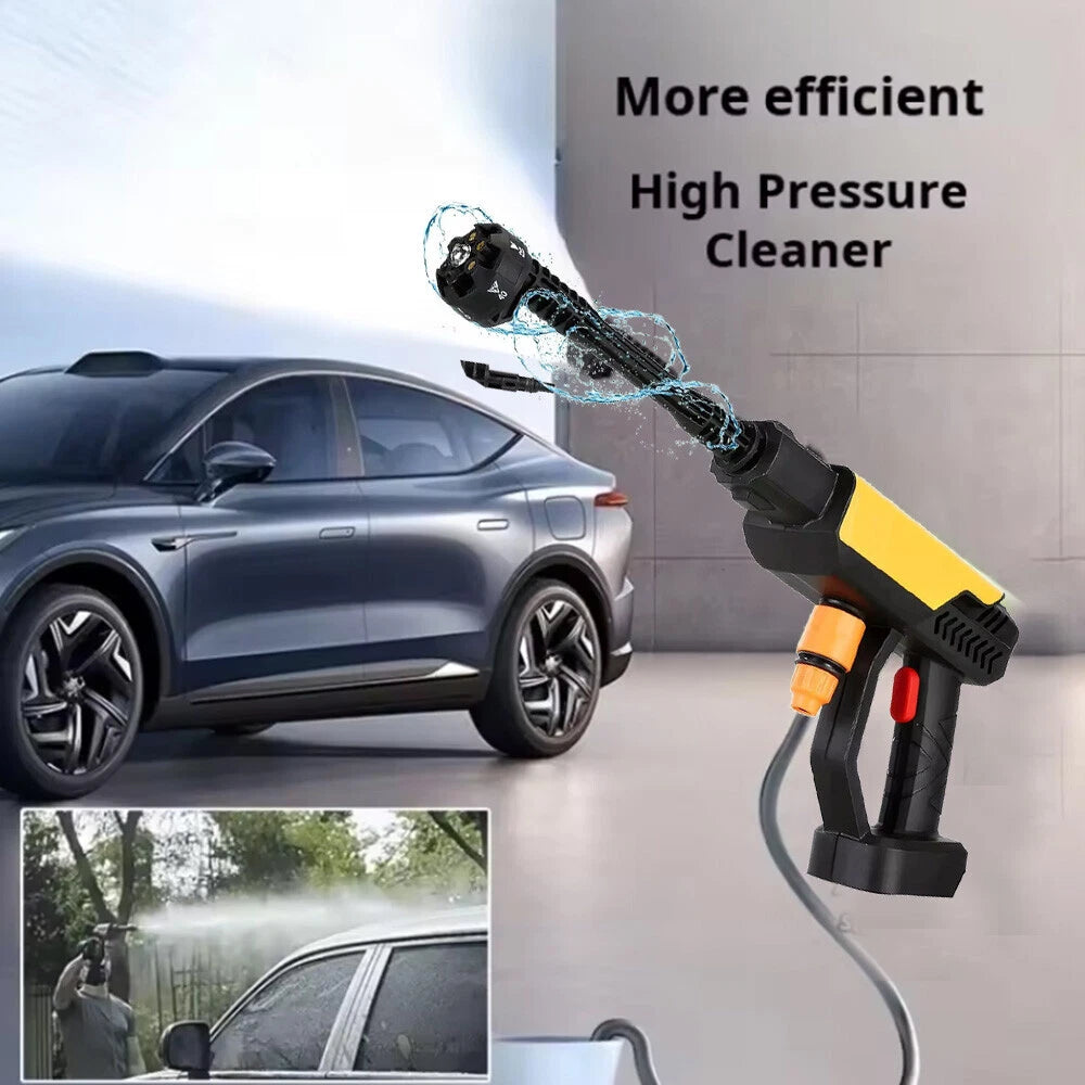 Portable Cordless Car High Pressure Washer Jet Water Wash Cleaner Gun+2 Battery