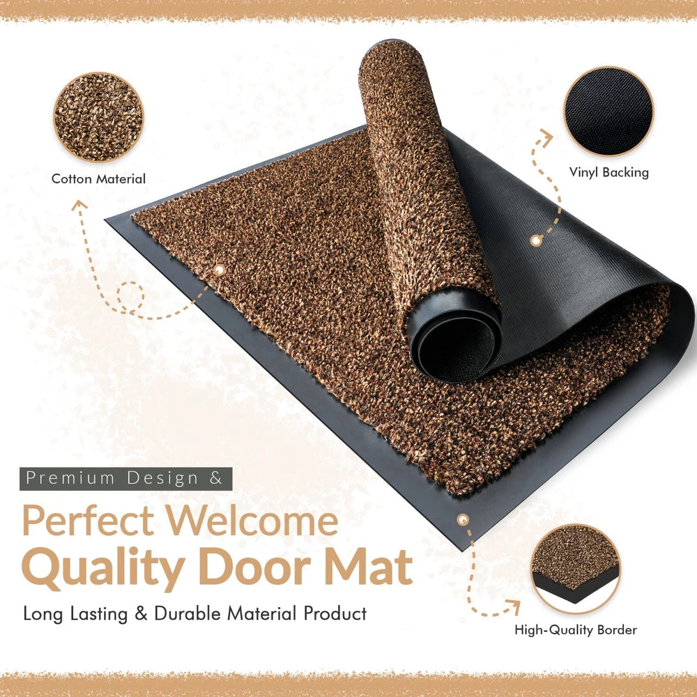 Barrier Mat Entrance Door Mat Heavy Duty Non Slip Dirt Trapper Rubber Back Rugs