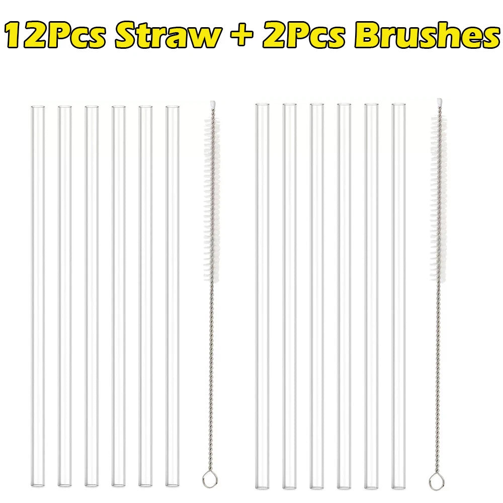 For Stanley Cup 40oz Replacement Straw Reusable Long Straws with Cleaning Brush