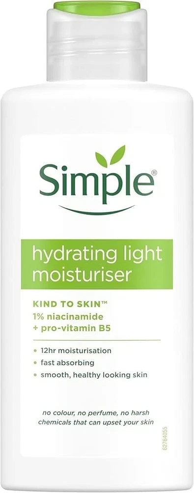 Simple Kind to Skin Hydrating Light Moisturiser 12 Hour Moisturisation 125 ml UK
