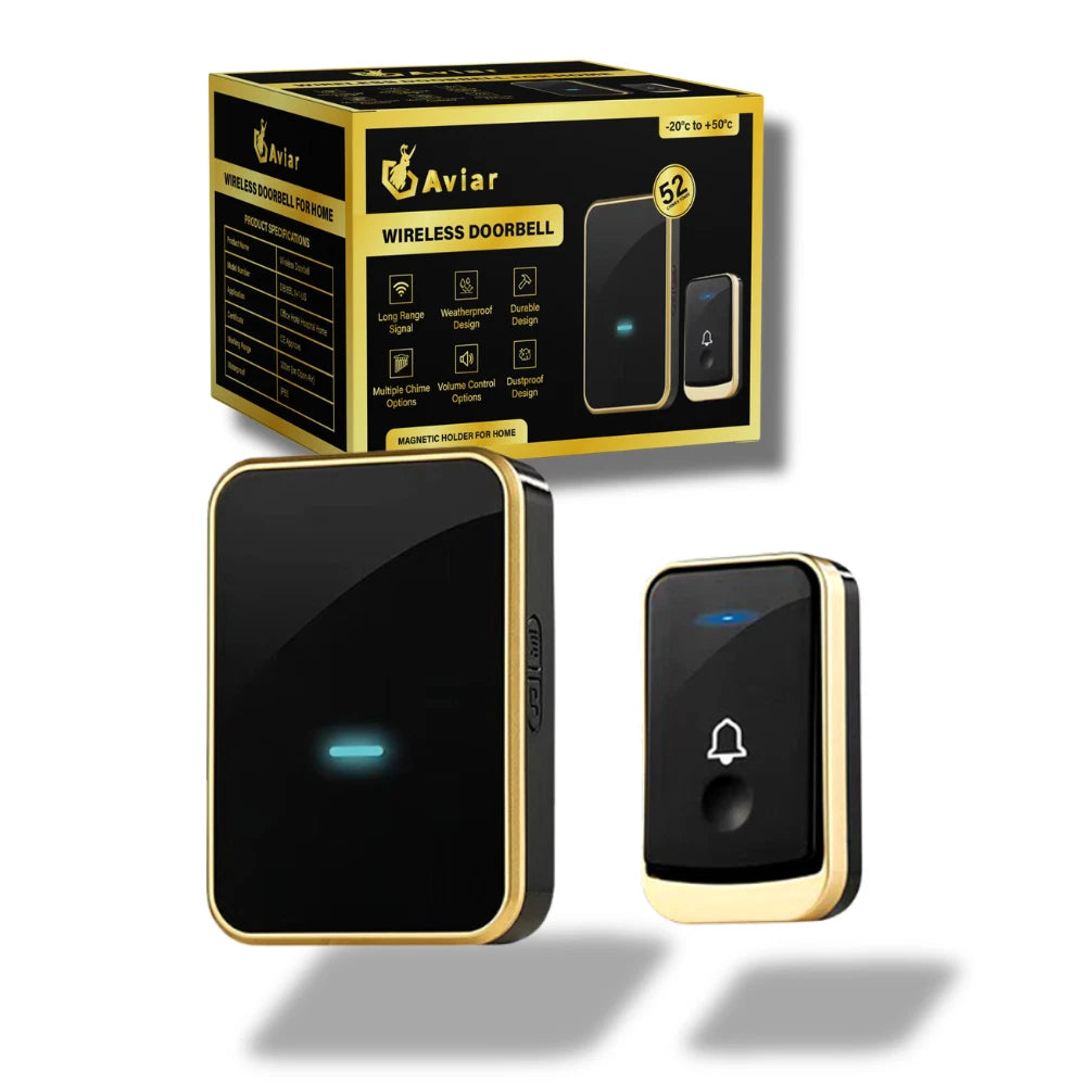 Wireless Doorbell Plug In Chime, Waterproof Home Cordless Door bell Long Range