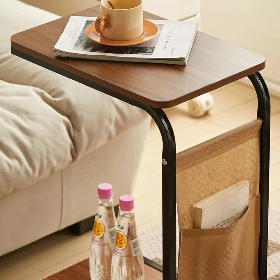 Side Table C Shaped for Sofa Coffee End Tables for Living Room Bedside Tables UK