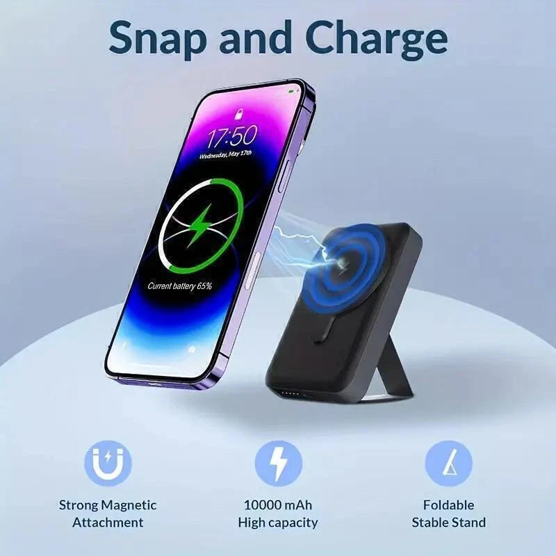 Foldable MagSafe Battery Pack Magnetic Power Bank for iPhone 13/14/15/16 Pro Max