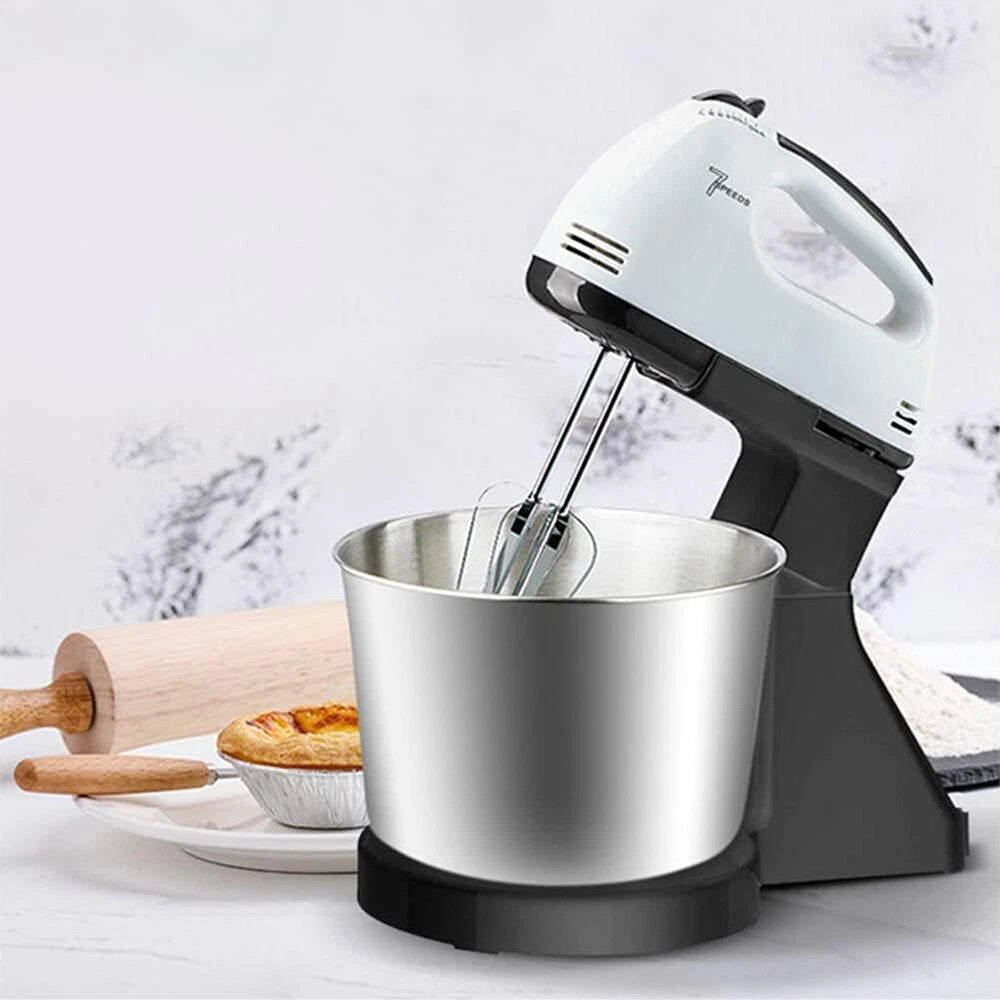 7 Speed + Cake Electric Stand Mixer Food Multi Mixing Bowl Blender Beater Dough