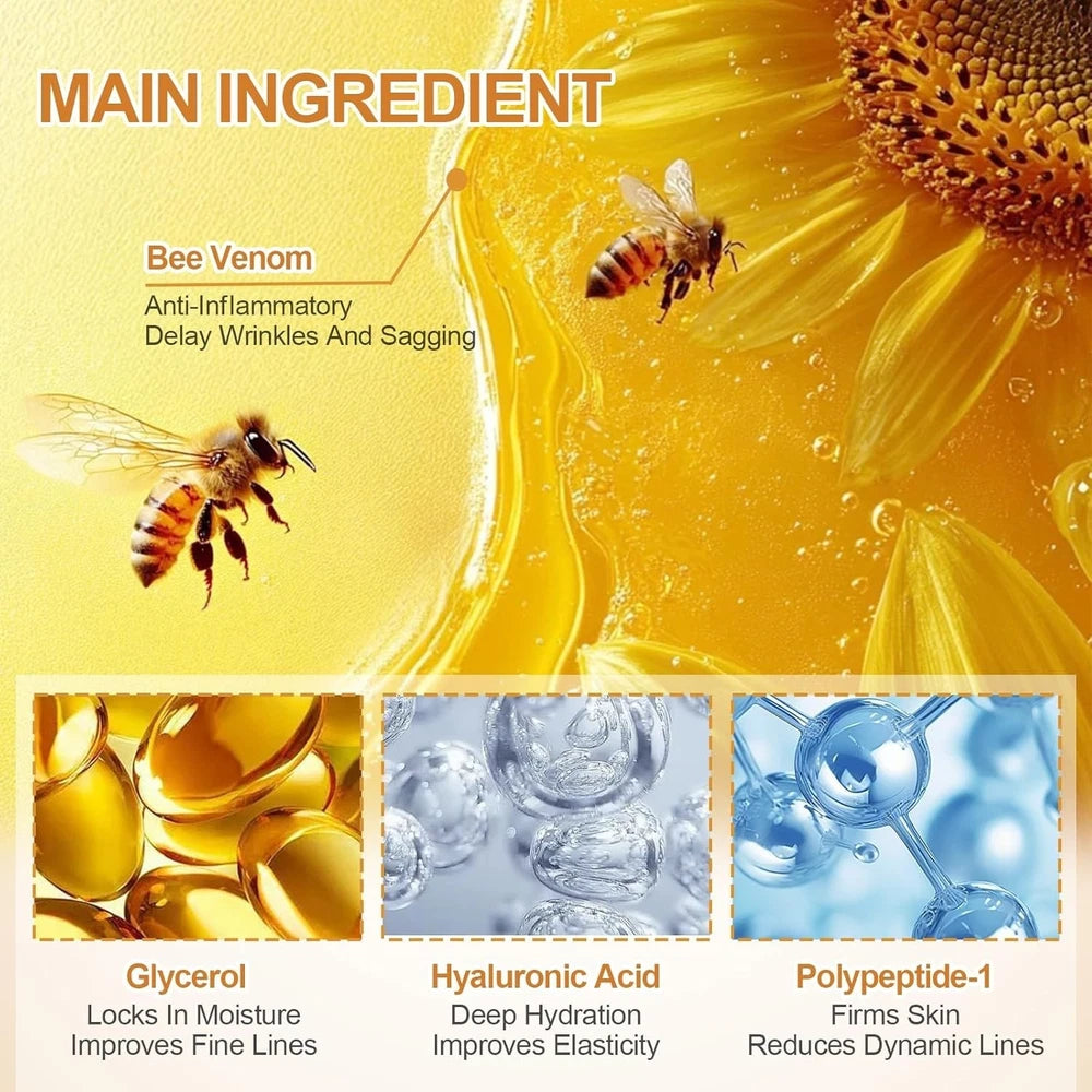 2PCS Bee Venom Cream,Bee Venom Wrinkle Removal Cream,Anti Wrinkle Firming Multi