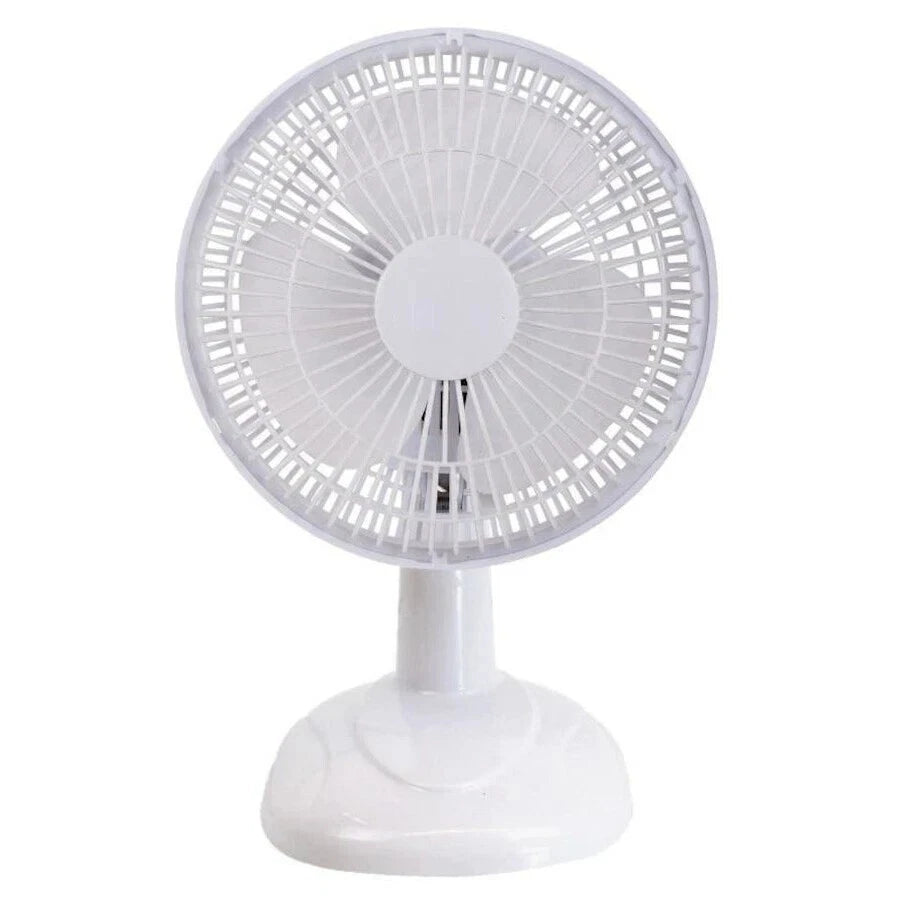 2 X 6" Electric Table Fan 2 Speed Free Stand Quiet Air Cooling 2 White Desk Fan