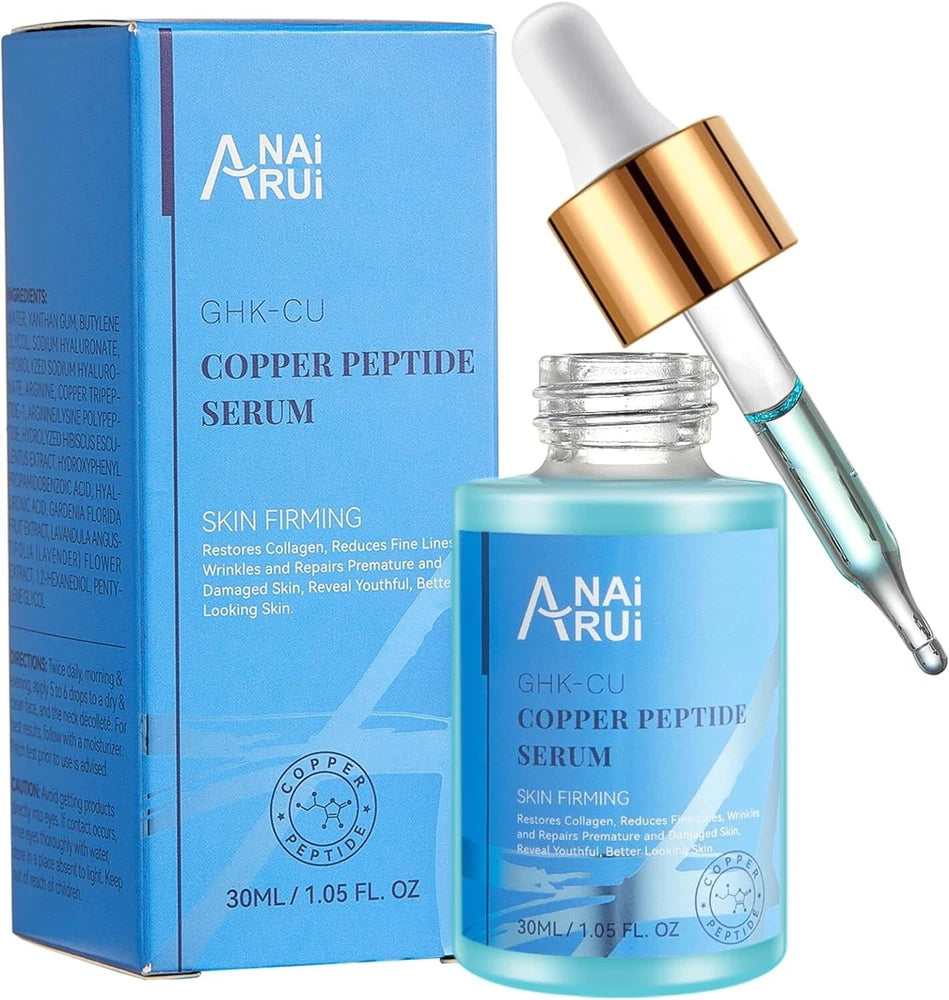 Copper Peptides Serum for Face - Ghk-Cu anti Aging Face Serum with Hyalu