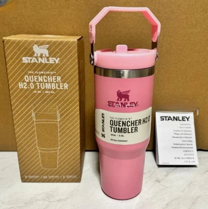 40 OZ Stainless Steel Water Bottle Travel Tumbler Cup With Straw Lid Insulated