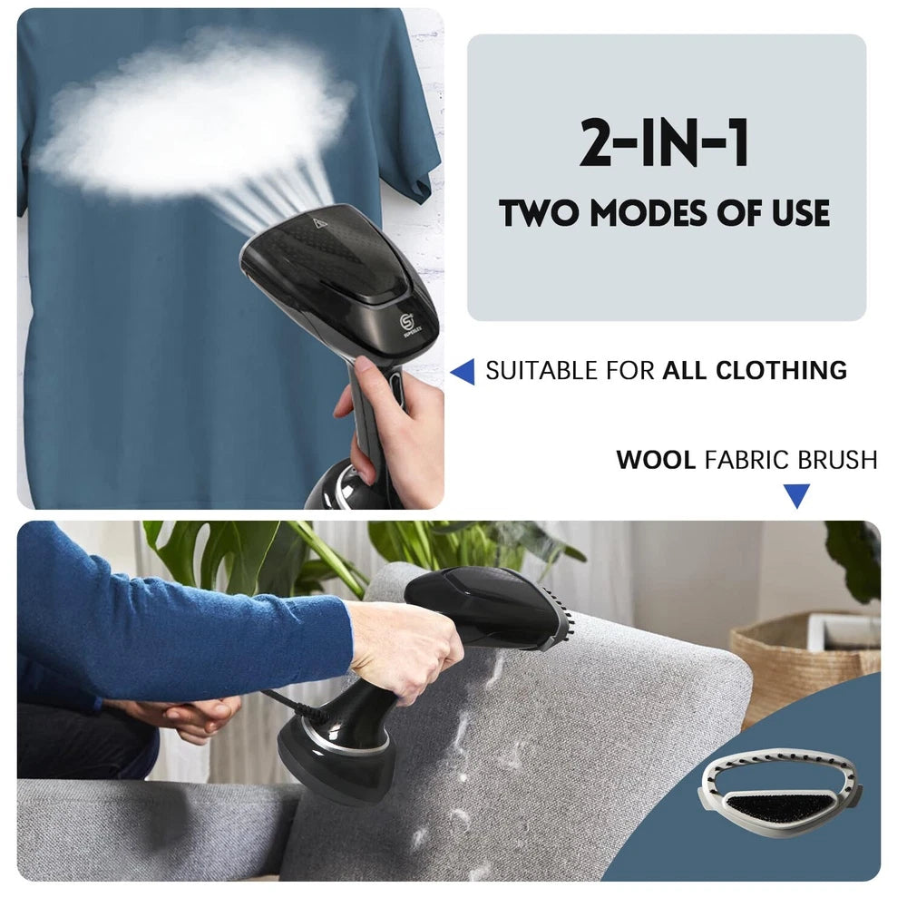 Portable Handheld Garment Clothes Steamer Travel Steam Iron Heat Fast UK