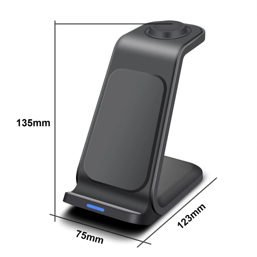 Wireless Charger Dock 3in1 Charging Station For Samsung Galaxy Watch 6/5 S24 S23