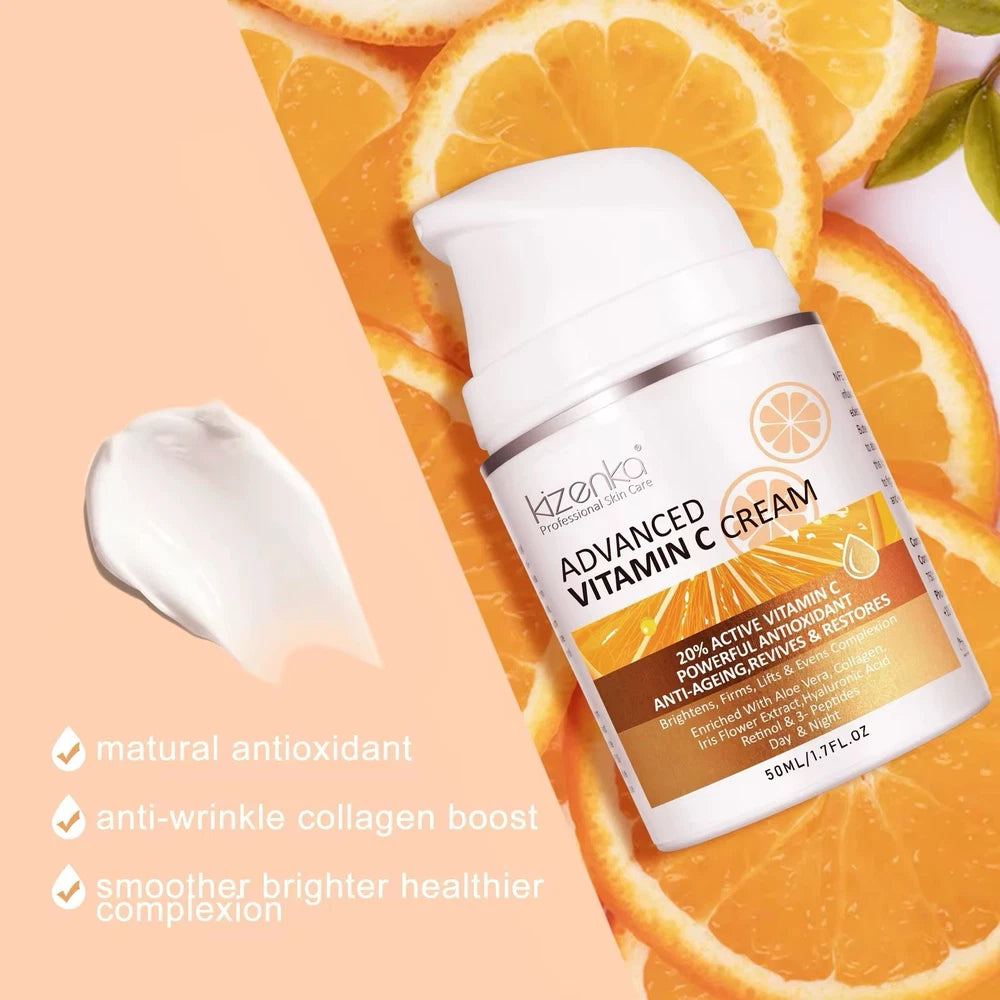 Vitamin C Cream Anti Aging 20% Vitamin Enriched With Aloe And Collagen Face Neck