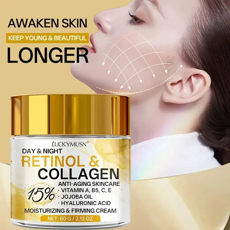 Retinol & Collagen Face Lifting Cream with Hyaluronic Acid Q10 Anti Aging