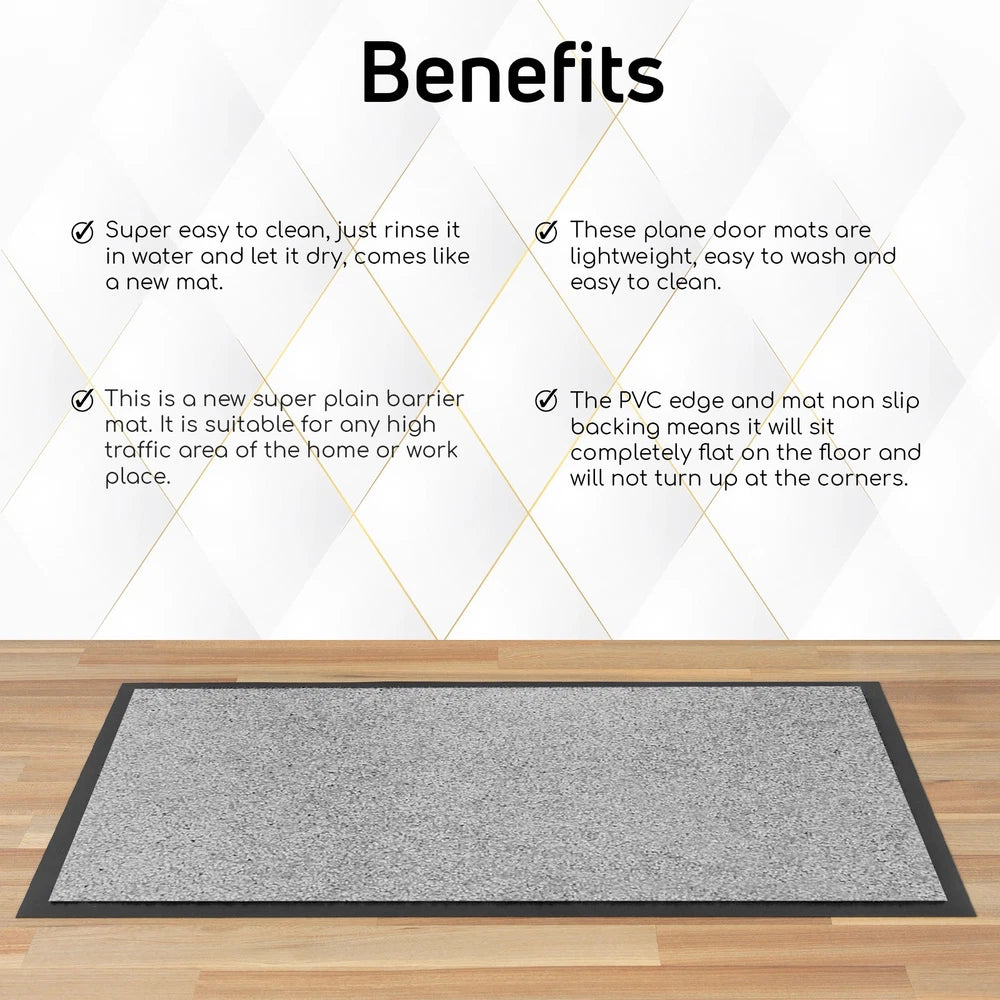 Door Mat Heavy Duty Barrier Rubber Entrance Non-Slip Floor Rugs Kitchen Runner