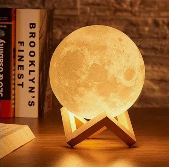 Galaxy Moon Lamp LED Night Light | 3D Moon Light USB Rechargeable for Kids Bedro
