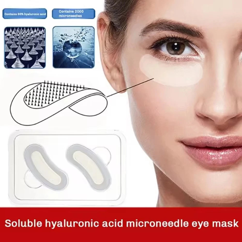 Hyaluronic Acid Microneedle Eye Patches Anti Wrinkle for Dark Circles Puffy Eyes