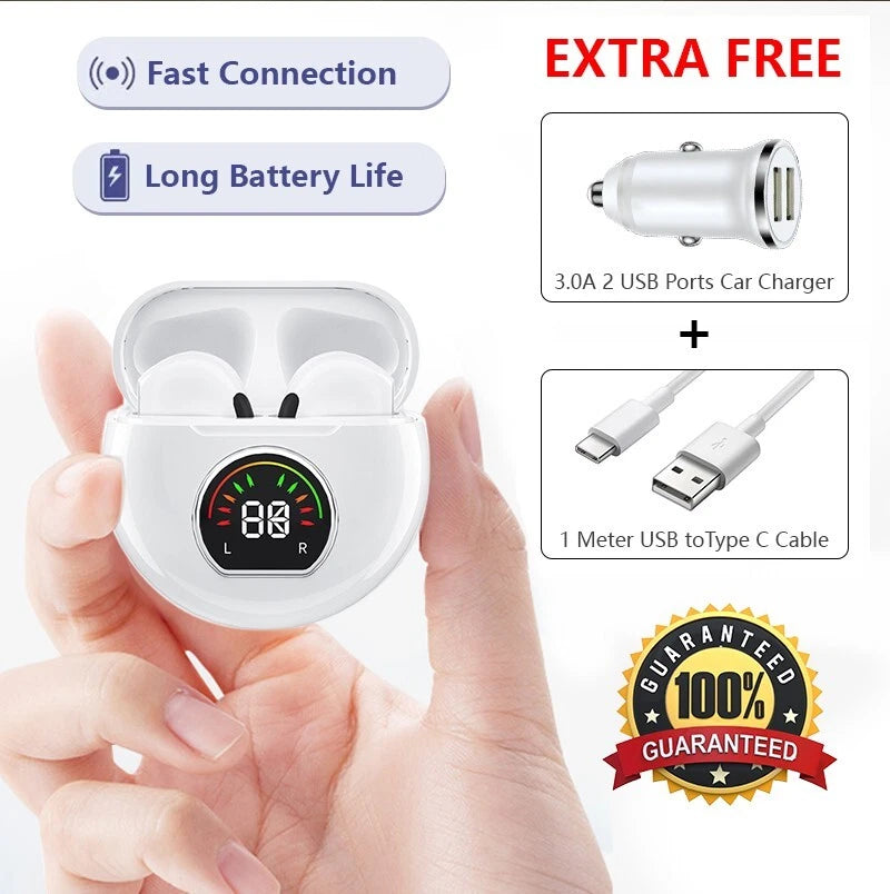 Bluetooth Wireless Headphones TWS Earphones Mini In-Ear Pods For iPhone Android