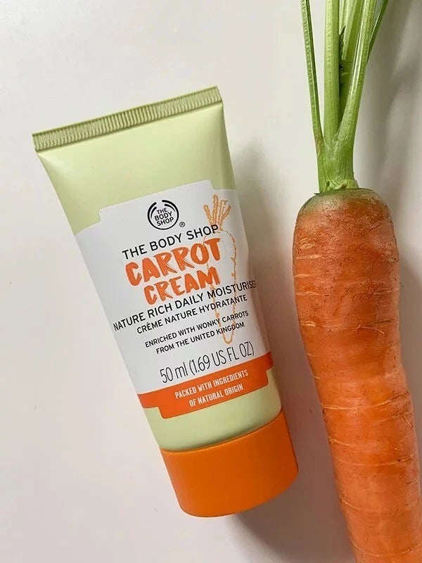2 x THE BODY SHOP Carrot Cream 50ml Nature Rich Daily Body Moisturizer Skin Care