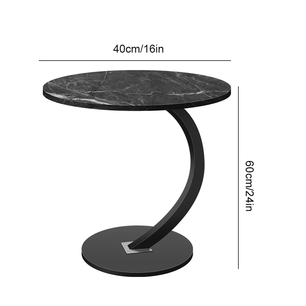 C-SHAPED COMPACT SOFA SIDE END TABLE COFFEE LAPTOP TABLE LIVING ROOM BEDROOM UK