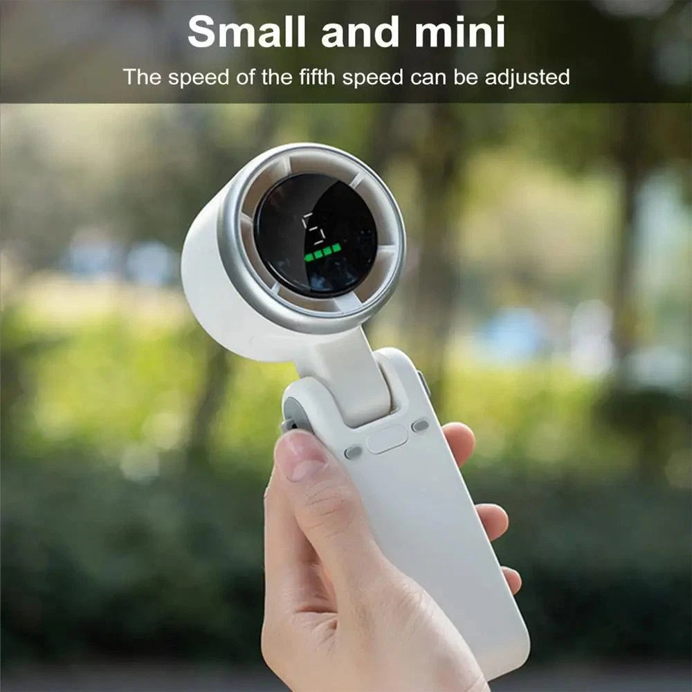 USB Rechargeable Mini Hand-Held Fan Portable Folding Desk Fan Cooler Cooling UK