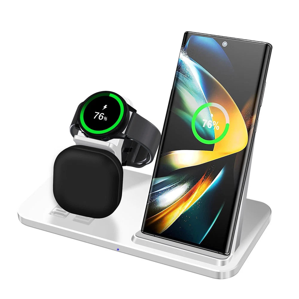 3in1 Fast Wireless Charger Dock Station For Samsung Galaxy S25 S24 Watch 7 6 5 4