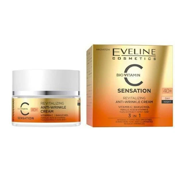 Eveline Vitamin C Sensation Day Night Cream 40+ Revitalizing Anti Wrinkle 50ml