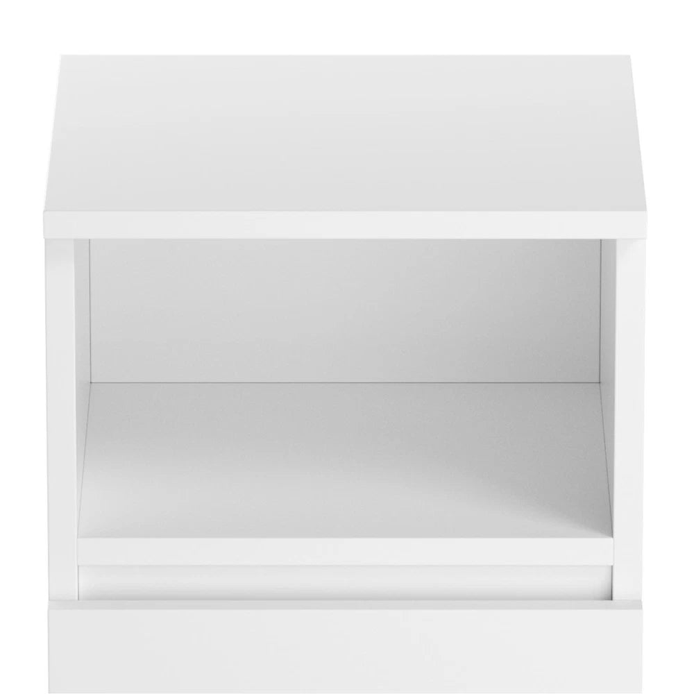 White Bedside Table Drawer Cabinet Bedroom Furniture Storage Nightstand Shelf UK