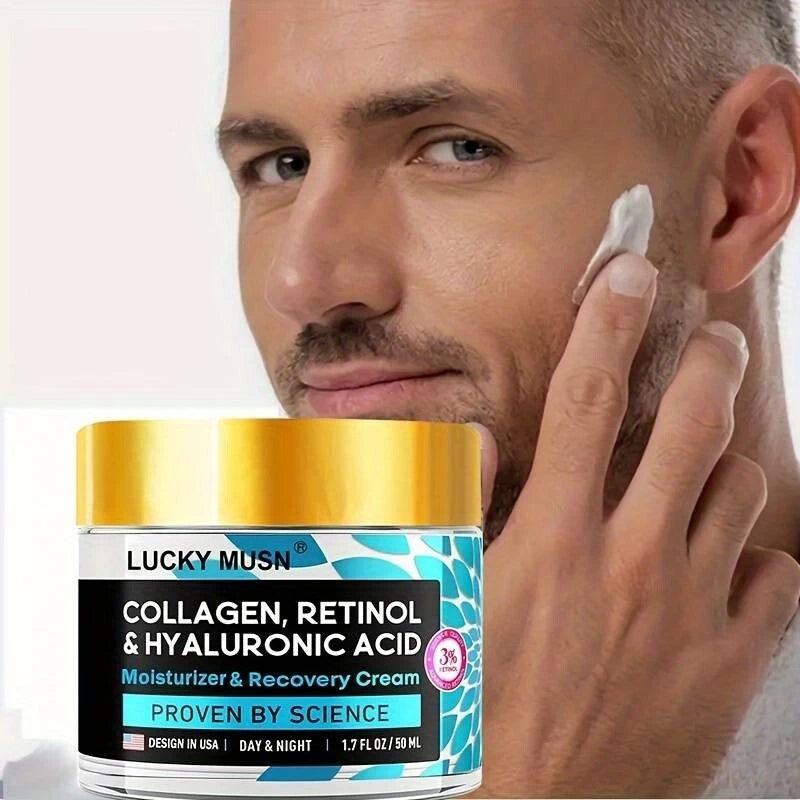 Retinol Collagen Hyaluronic Acid 3% Cream Day Night Anti Ageing Wrinkles Lg 50g