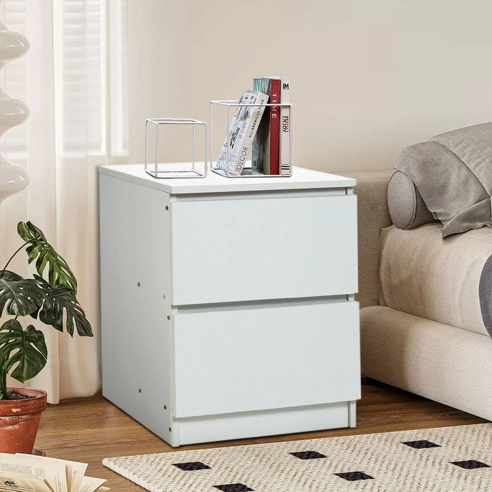 Bedside Table Drawer Cabinet End Side Table Bedroom Furniture Storage Nightstand